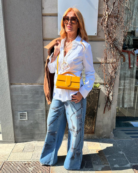 Camicia bianca elegante donna luxury made in italy - Gemma Bergamo