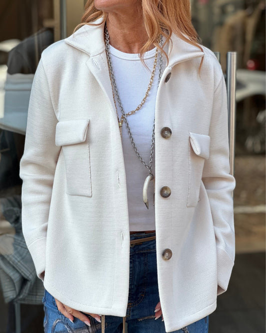 Giacca in tessuto Milano – Avorio elegante