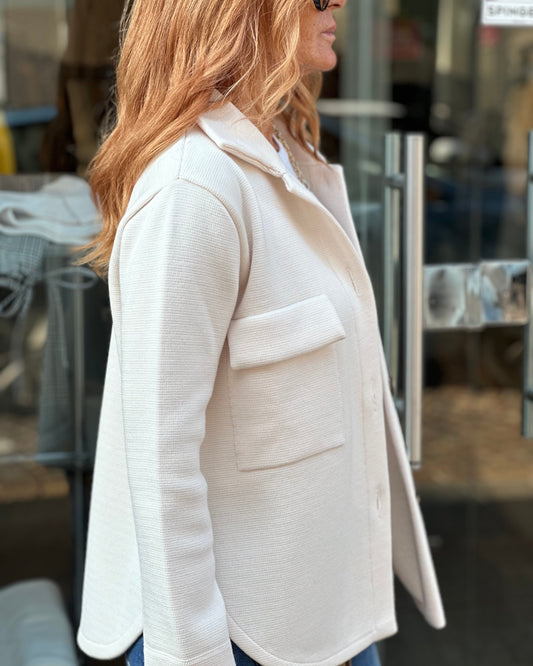 Giacca in tessuto Milano – Avorio elegante