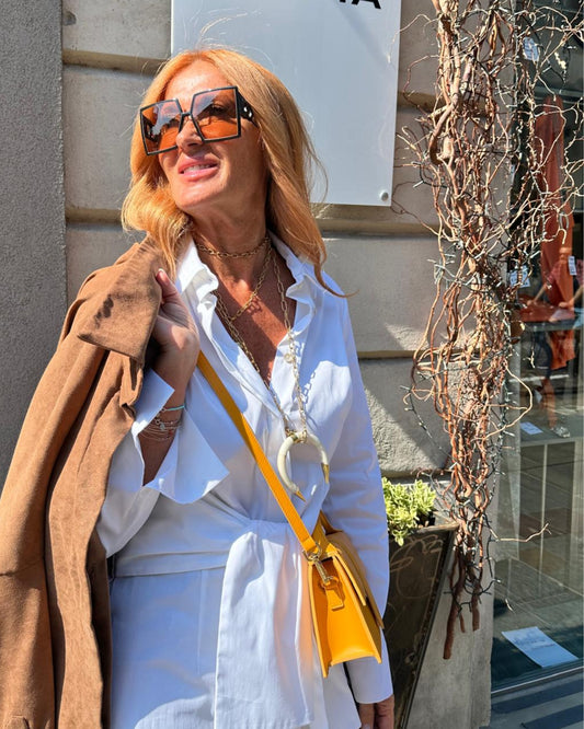 Camicia bianca elegante donna luxury made in italy - Gemma Bergamo