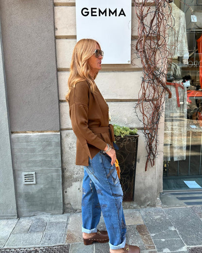 Cardigan Fiocco in Lana – Eleganza e Comfort Made in Italy